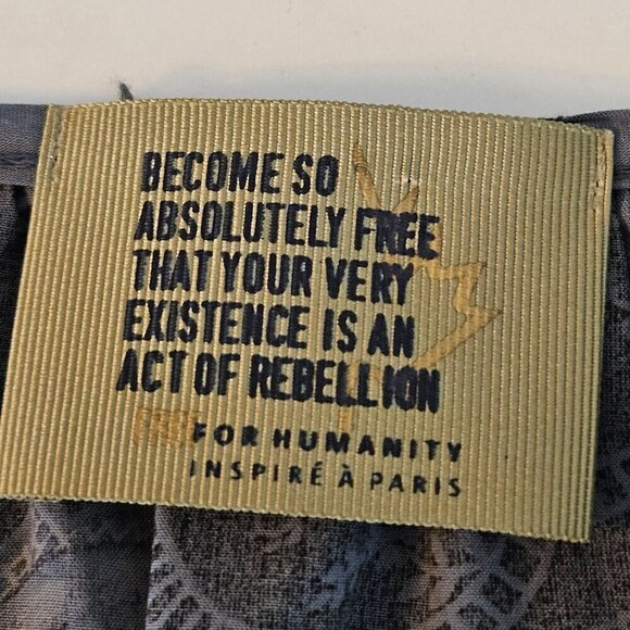 Free For Humanity Size XL Made In Italy Gray Lagenlook 3/4 Sleeve Top Pullover - Picture 4 of 8